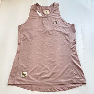 Tracksmith Twilight Tank Womens S Dusty Pink Micro Mesh Running Athleisure Top